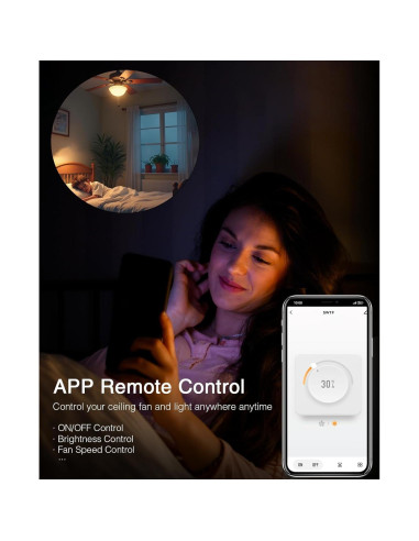 Interruptor Regulador Inteligente GHome SW19-1 para Ventilador de Techo