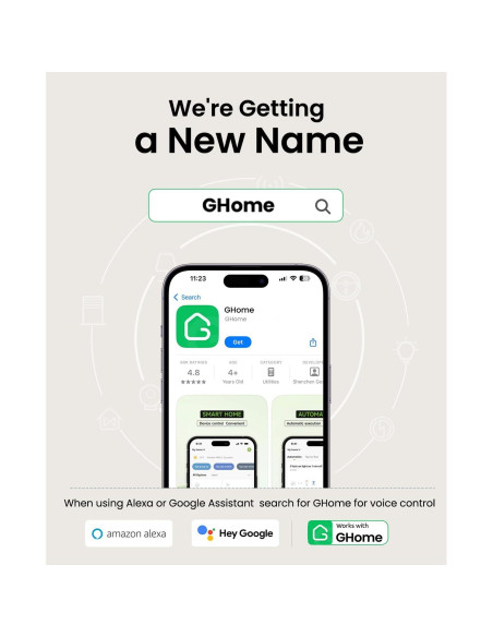 Interruptor Regulador Inteligente GHome SW19-1 para Ventilador de Techo
