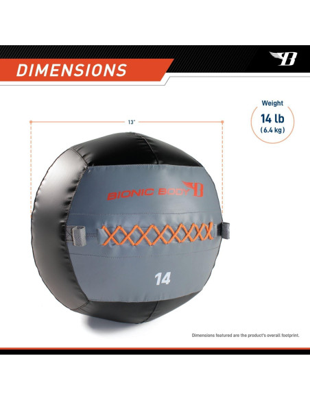 Bola de Medicina Suave Bionic Body 14 lb (6.35 kg) Entrenamiento Bola de Medicina Suave Bionic Body 14 lb (6.35 kg) Entrenamiento