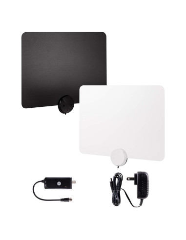 Antena de TV Amplificada GE Ultra Fina 4K 1080P Interior