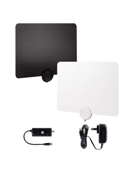 Antena de TV Amplificada GE Ultra Fina 4K 1080P Interior