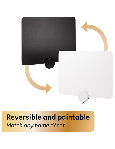 Antena de TV Amplificada GE Ultra Fina 4K 1080P Interior