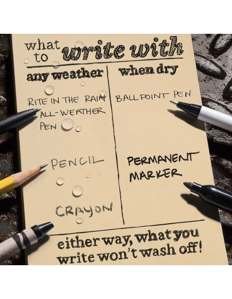 Cuaderno a Prueba de Agua Rite in the Rain 980T 10.8x18.4 cm Beige