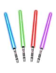 Paquete de 4 Espadas de Luz Bakatatoyz con Sonidos y Efectos