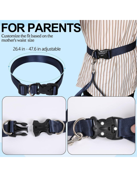 Arnés de Cintura Seguro JXM para Niños con Autismo Azul Marino