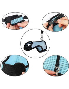 Arnés y Correa Ajustable MANON ROSA para Conejos y Mascotas Pequeñas - Negro, Tamaño S 2