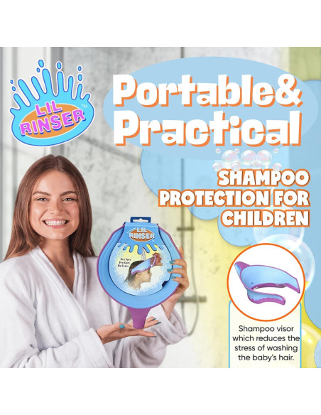 Gorro de Ducha LiL Rinser Splash Guard Azul para Bebés Gorro de Ducha LiL Rinser Splash Guard Azul para Bebés