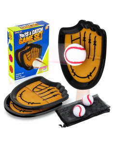 Juego de Lanzar y Atrapar Qrooper 2 Palas 2 Pelotas Niños