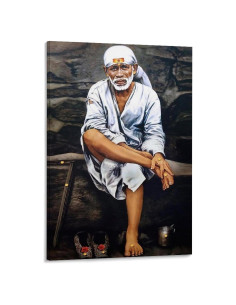 Póster Sai Baba de Shirdi 60x90 cm Arte en Lienzo