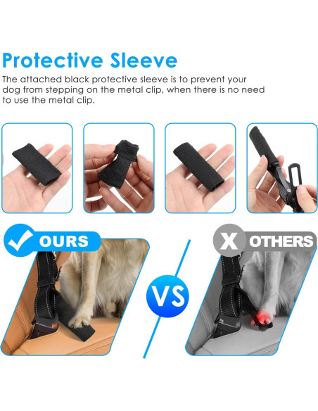 Cinturón de Seguridad para Perros URPOWER Ajustable 63-90 cm Cinturón de Seguridad para Perros URPOWER Ajustable 63-90 cm