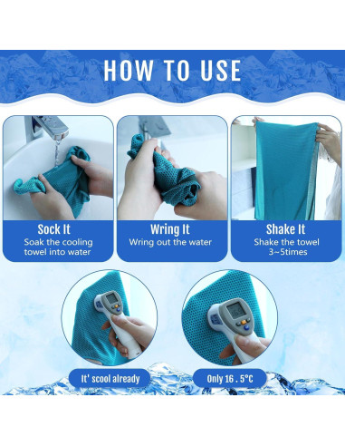 Toallas Enfriadoras Hosuly 30 Piezas 100x30 cm Poliester