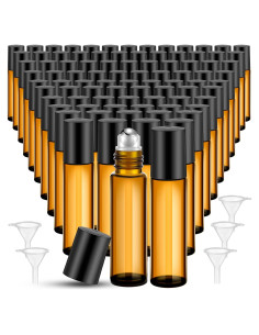 96 Botellas Roller de Aceite Esencial 10ml SEEWEY Ámbar