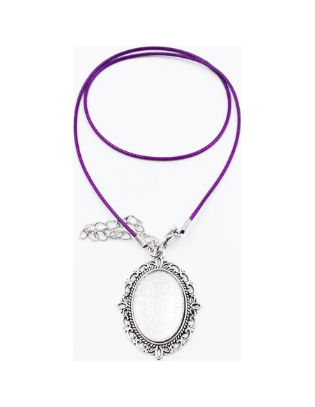 24 Bandejas de Colgante Bezel Ovaladas Dcatcher Plata 25x18mm