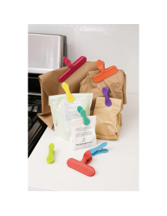 Set de 8 Clips para Bolsas Kikkerland Arcoíris Multicolor 2