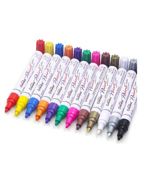 Marcadores de Pintura a Base de Aceite Internacional 12 Colores