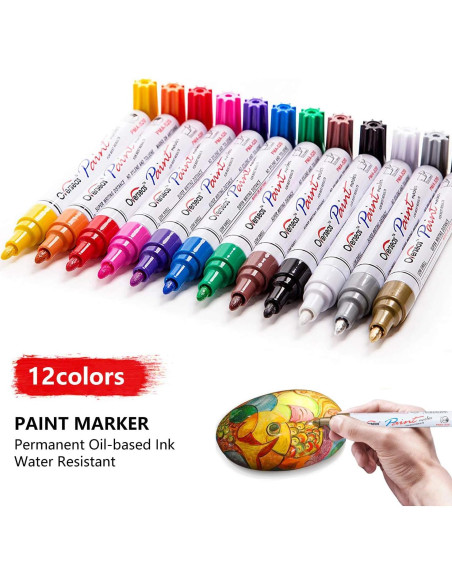 Marcadores de Pintura a Base de Aceite Internacional 12 Colores