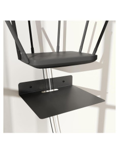 Estante Flotante Metálico PzewMo 25.9x22.1cm Negro