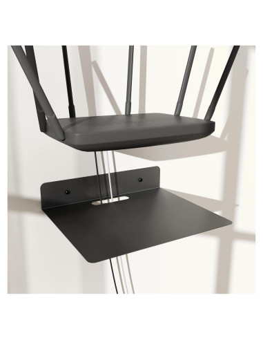 Estante Flotante Metálico PzewMo 25.9x22.1cm Negro