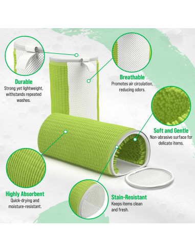 Bolsa de Lavado de Zapatos Rockin' Green - 2 Piezas Reutilizables