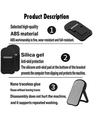 Soporte para Laptop Ajustable AYXKJ Ergonómico Plegable Negro