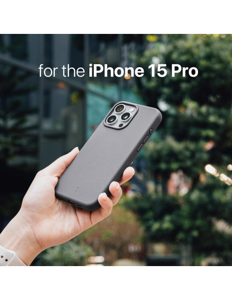 Funda Magnética TineeOwl para iPhone 15 Pro - TPU, Minimalista, Negro