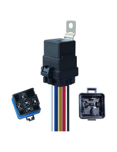 Relé Automotriz Impermeable 40A 12V Meskliu 5 Pines con Arnés