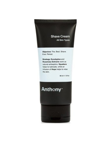Crema de Afeitar Anthony 89 ml para Piel Sensible - Eucalipto y Romero
