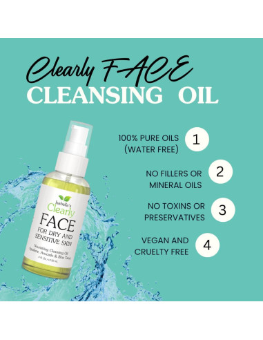 Limpiador Facial Aceite Natural Clearly FACE 130g Piel Seca