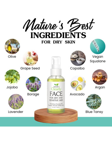 Limpiador Facial Aceite Natural Clearly FACE 130g Piel Seca