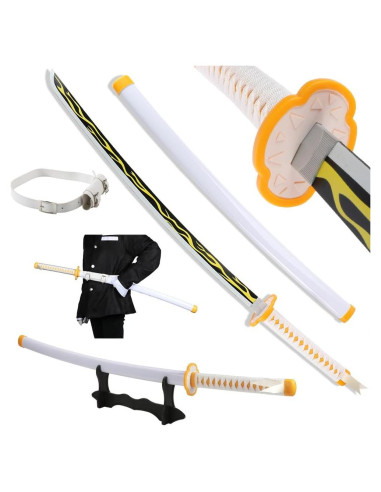 Espada de Cosplay Demon Slayer AN SWALLOW 67 cm con Soporte