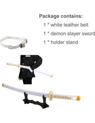 Espada de Cosplay Demon Slayer AN SWALLOW 67 cm con Soporte