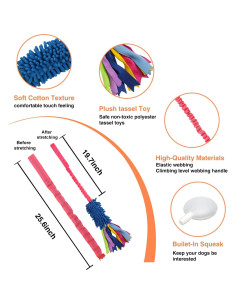 Juguete de Tirar para Perros wodoca - Cuerda Squeak 15cm 2