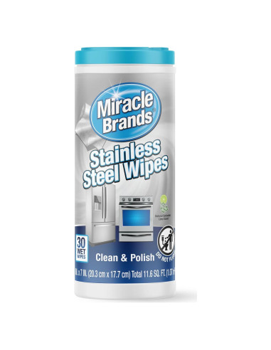 Toallitas de Limpieza para Acero Inoxidable - 30 Unidades
