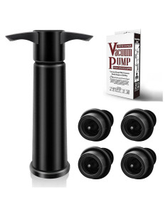 Bomba para Vino BETTFOR con 4 Tapones de Silicona Reutilizables
