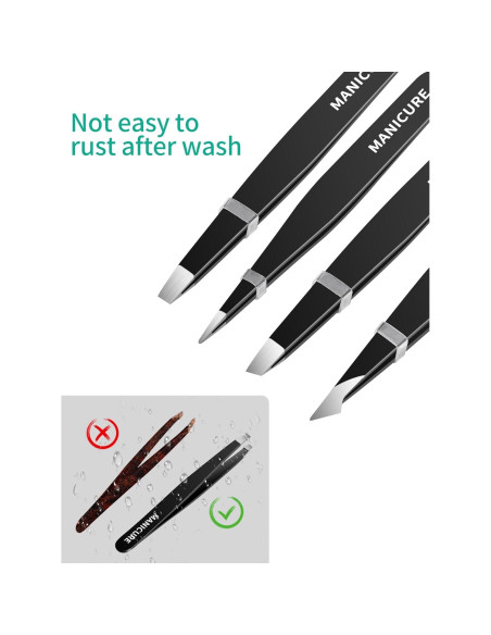 Conjunto de Pinzas de Precisión Plys para Cejas 4 Pcs