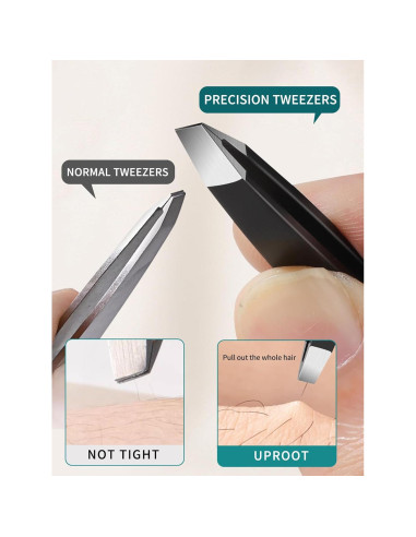 Conjunto de Pinzas de Precisión Plys para Cejas 4 Pcs