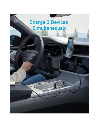 Cargador de coche USB-C Anker B2741, 30W, 2 Puertos