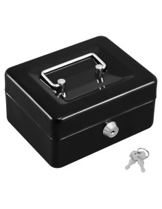 Caja Fuerte Pequeña KYODOLED con Llave 15x12x8cm Negra
