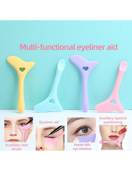 Juego de Plantillas de Delineador de Silicona 2 Pcs Azul