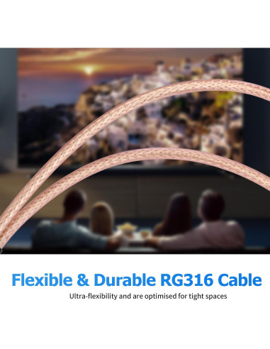 Divisor de cable coaxial F-Type RFAdapter 3 vías 75Ohm 17.27 cm