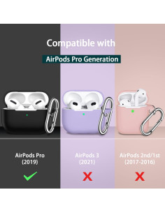 Estuche de Silicona R-fun para AirPods Pro 1/2 Gen + Kit de Limpieza 2