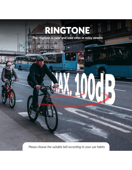 Claxon para Bicicleta ROCKBROS A1 Derecho, Sonido 100 dB