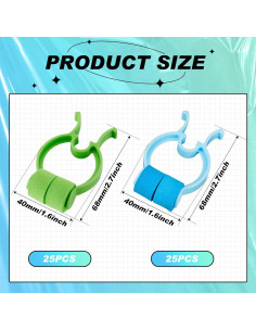 Clips Nasales para Hemorragias Fabbay - 50 Pcs Azul y Verde 2