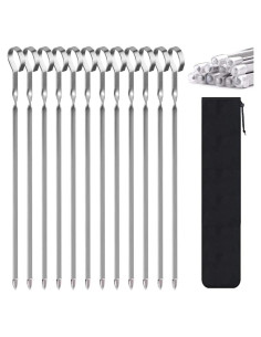 Pinchos de Kabob LANNEY 30.48 cm Acero Inoxidable Reutilizables