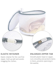 Paquete de 3 Bolsas de Lavandería Geiteoa 15x18 cm Malla 2