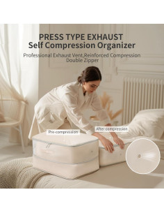 DIMJ Bolsa de Almacenamiento Compresible 66L - Paquete de 3 2