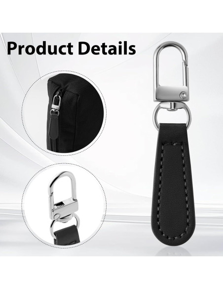 Tiradores de Cremallera Deoward con Mango de Cuero 8 PCS