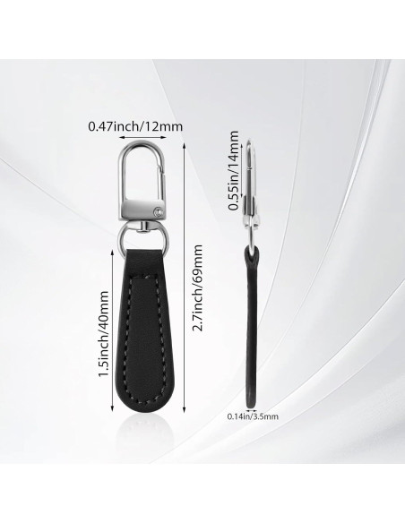 Tiradores de Cremallera Deoward con Mango de Cuero 8 PCS