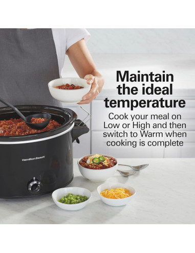Olla de Cocción Lenta Hamilton Beach 10 Cuartos Negra