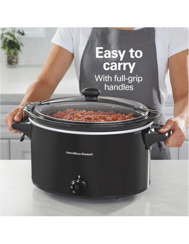 Olla de Cocción Lenta Hamilton Beach 10 Cuartos Negra
